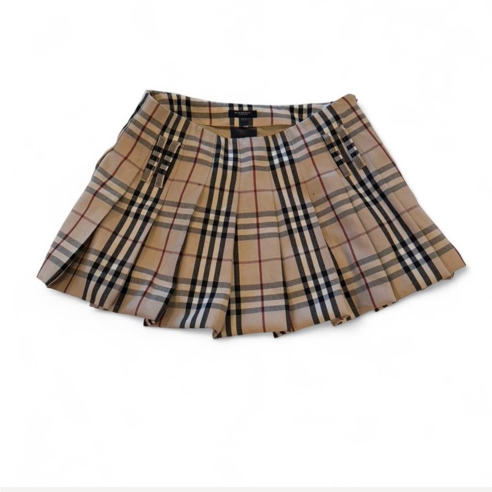 Rare Vintage Burberry plaid pleated skirt size U.S. 6